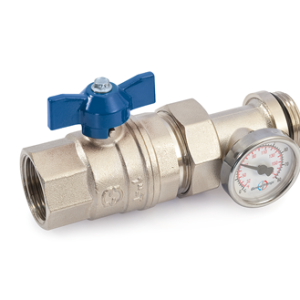 CIATHERM-Válvula+porca louca+termómetro  1"  AZUL